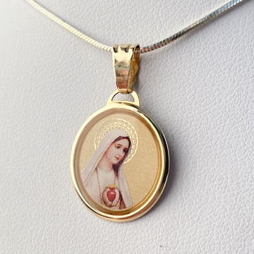 Žluté zlato přívěsek madonka barevná